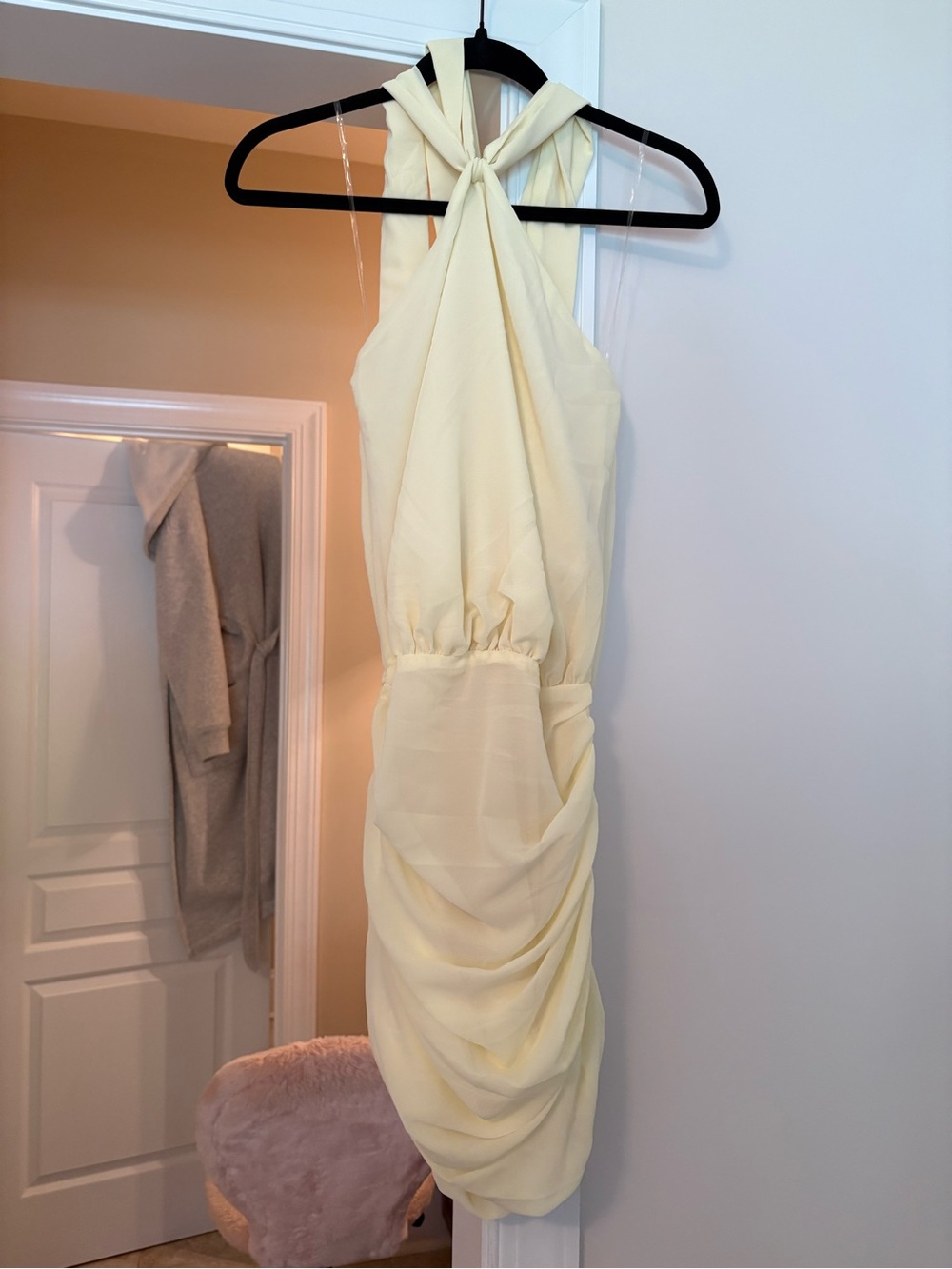 Peppermayo Saebi butter yellow mini dress